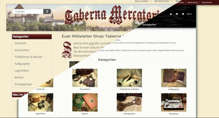 Alles neu! - Ein modernes Design für unseren Mittelalter Shop