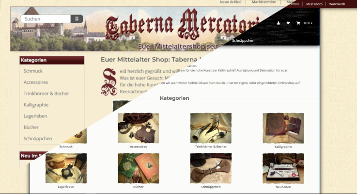 Alles neu! - Ein modernes Design für unseren Mittelalter Shop