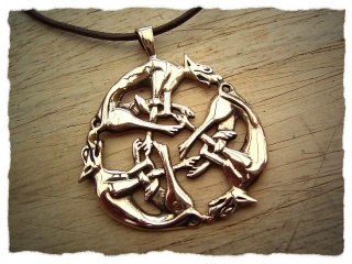Amulett "Keltische Hunde"