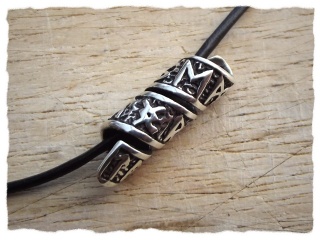 Battle-Merchant Wikinger Bartperle Mit Yggdrasil - 925 Silber Lebensbaum Perle 7mm