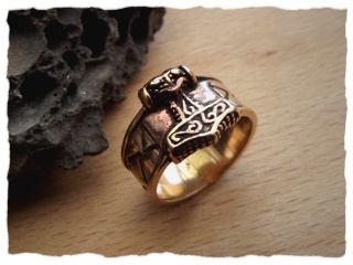Ring &quot;Thors Hammer&quot; aus Bronze 52/16.5
