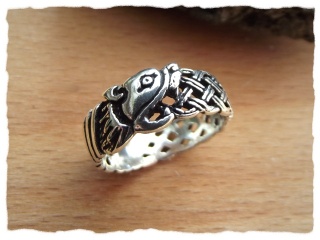 Ring "Keltischer Hund" aus Silber