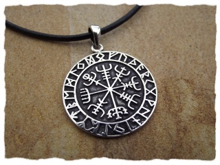 Wikinger Sturmfeuerzeug - Vegvisir Kompass Design, Nachfüllbar Mit Jet-Flamme