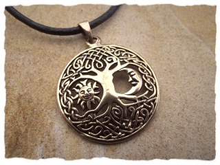 Amulett "Yggdrasil" mit Sonne und Mond
