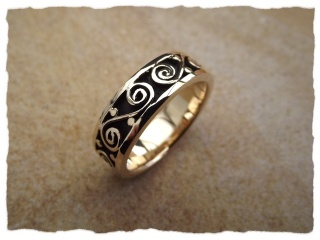 Keltischer Ring &quot;Spiralen&quot; 52/16.5
