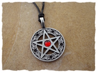 Amulett "Pentagramm" mit Stein