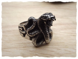 Ring "Kobra" aus Edelstahl US07/56