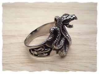 Ring "Kobra" aus Edelstahl US10/64