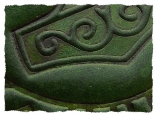 Haarspange "Thors Hammer" mit Holzstift Grün