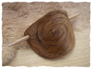 Haarspange "Spirale" aus Leder