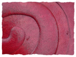 Haarspange "Spirale" aus Leder Rot