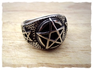 Ring "Pentagramm" aus Edelstahl US09/60