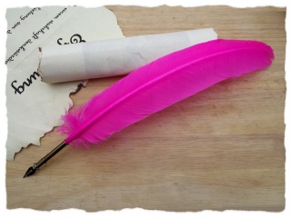 Schreibfeder "Prinzessin" in Pink