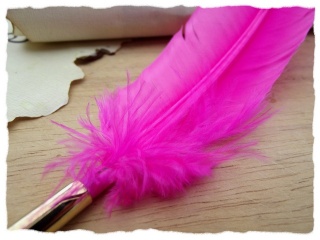 Schreibfeder &quot;Prinzessin&quot; in Pink
