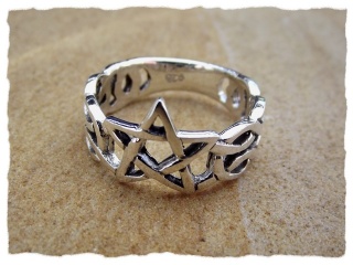 Ring &quot;Pentagramm&quot; aus 925er Silber