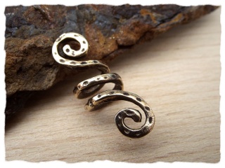 Bartperle "Spirale" aus Bronze