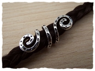 Bartperle "Spirale" aus Silber