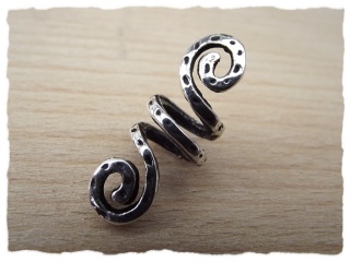 Bartperle "Spirale" aus Silber