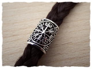 Bartperle "Vegvisir" aus Silber