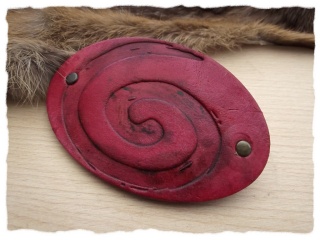 Ovale Haarspange "Spirale" mit Clip