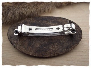 Ovale Haarspange "Spirale" mit Clip
