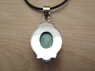 Großer Silberanhänger mit Türkis Cabochon