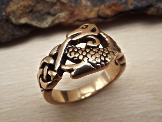 Bronzering Keltischer Drache