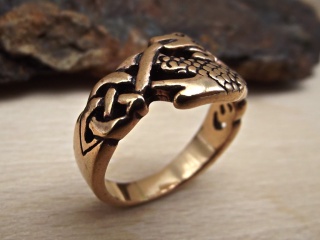 Bronzering Keltischer Drache