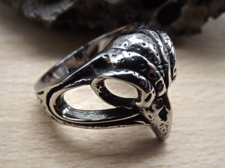 Ring Rabenschädel aus Edelstahl